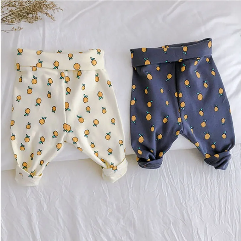 ﻿MILANCEL Baby Clothing Set Home Wear 2024 Autumn Lemon Printed Top+Pants Pajamas 2Pcs Boys Underwear Toddler Home Clothes