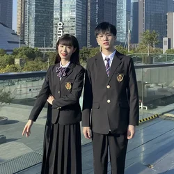 School Jacket Black DK Coat Japanese High School Uniform Preppy Style Top Women Men Blazer Students JK Suit Coat College Uniform
