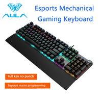 AULA F2058 Mechanical Gaming Keyboard esports game macro programming keyboard Wired Mixed Backlight Keyboard for Game Laptop PC