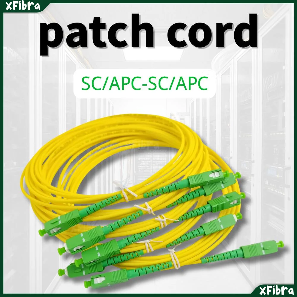 SC/APC to SC/APC Single Mode Fiber Patch Cord Multi Length Optical Extension Jumper FTTH