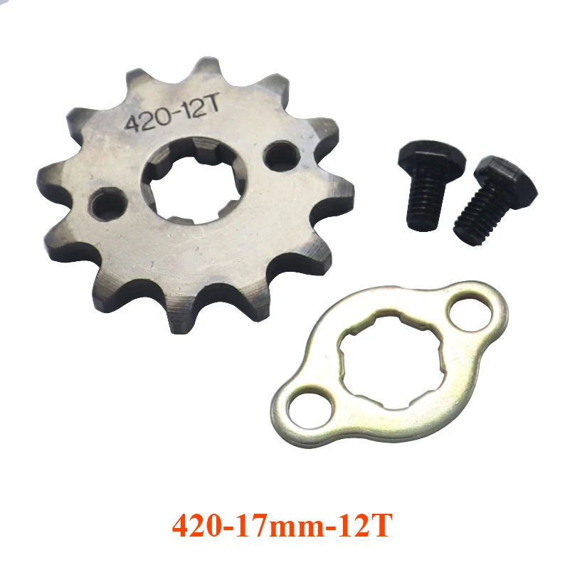 420 10T 11T 12T 13T 14T 15T 16T 17T 18T 19T Zahn 17mm Vorderes Motorritzel für 50-125cc Motorrad Pit Dirt Bike ATV Go-Kart