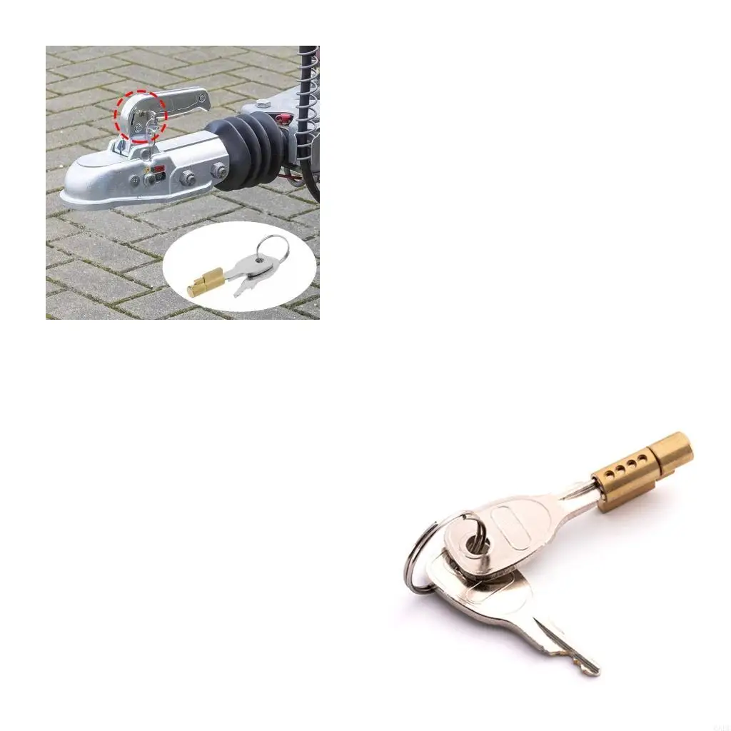 6XDF Anti Rust Trailer Coupler Locks with Keys Weatherproof Design Easy Installation