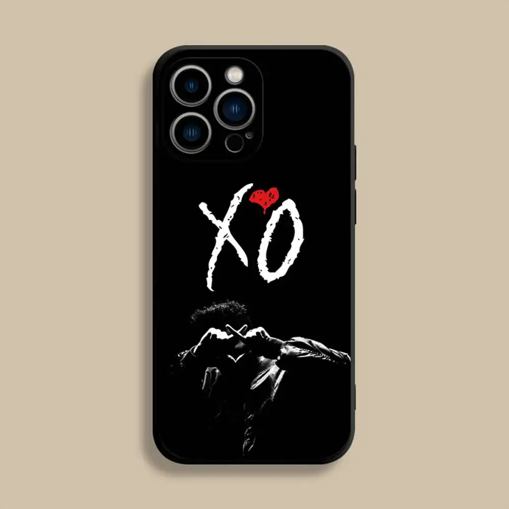 حافظة هاتف Singer The W-Weeknd X-XO لهاتف iPhone 17,16,15,14,13,12,Pro,Max,Plus,E,SE4,Air,غطاء ناعم أسود صغير