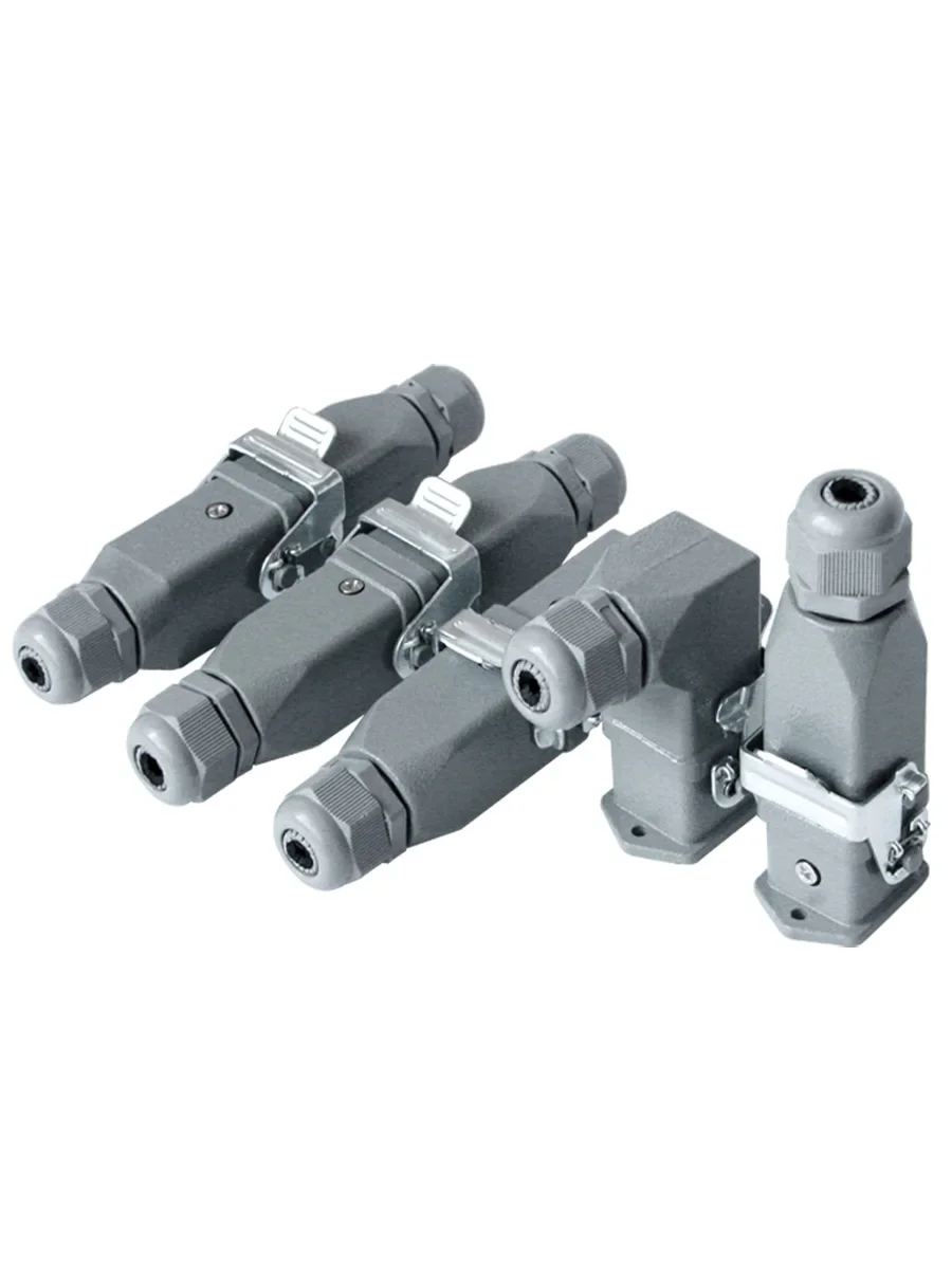 

Rectangular Heavy-duty Connector HDC-HA Aviation Plug 5 Side Top-out Horizontal Butt Hot Runner 8 Butt 4 Pin 6 Core