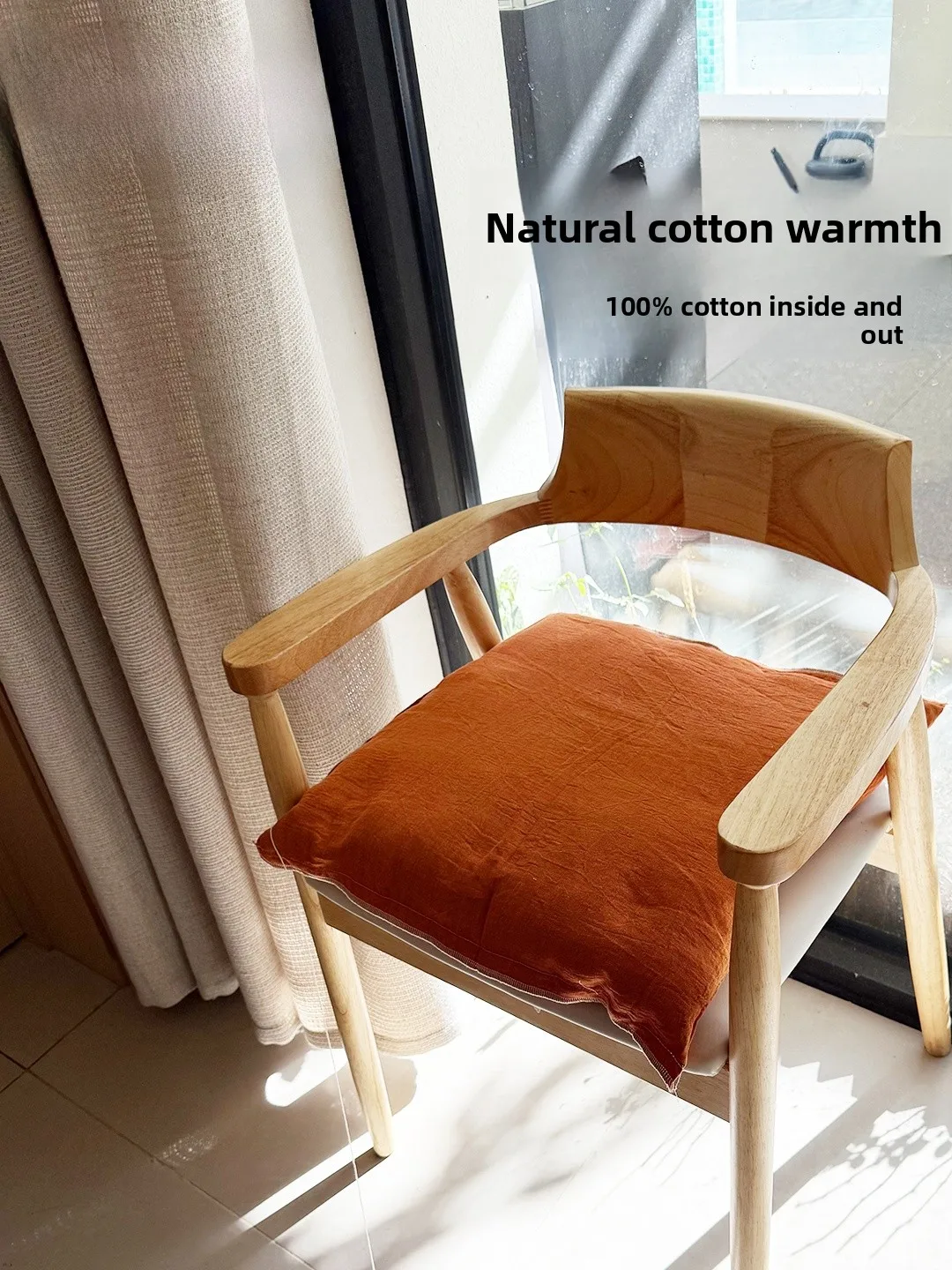 

Warm Thickened Wood Cotton Chair Pad High Quality Luxury Chinese Style Non-Slip Office Dining Home Car Cushion
