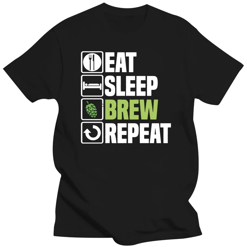 Eat Sleep Brew T-shirt Mashton Brewery Craft Beer Hops Birthday Christmas Gift