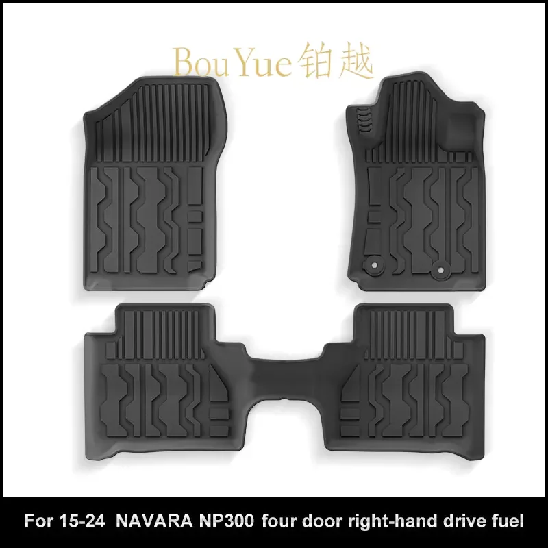 Custom Fit TPE Car Floor Mats for Nissan Navara NP300 D40 D23 All Weather Waterproof Liners Full Set Protection Auto