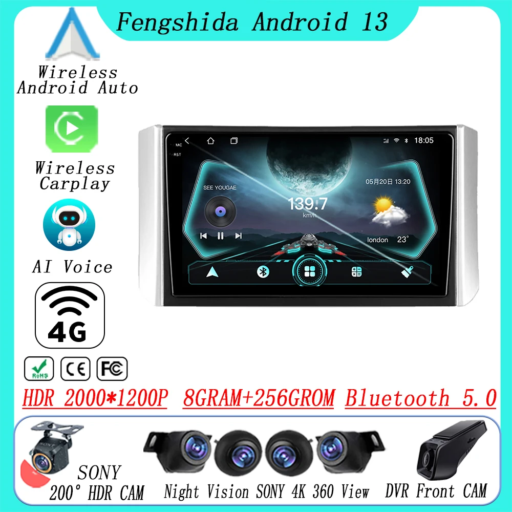 

For Mitsubishi Xpander 2017 - 2020 Car Android 13 Dvd Auto Radio Stereo 7862 CPU Head Unit Multimedia Player GPS Navigation WIFI