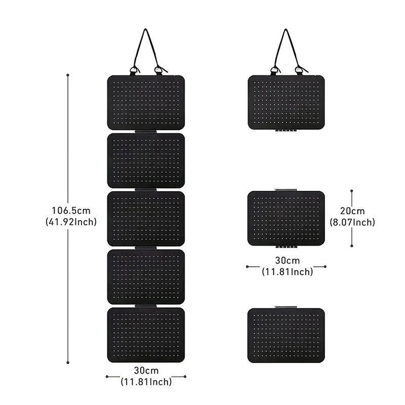 1pc Foldable Felt Jewelry Organizer,Wall Hanging 5-Tier Earring Pendant Display,Storage Bag For Necklaces,Bracelets