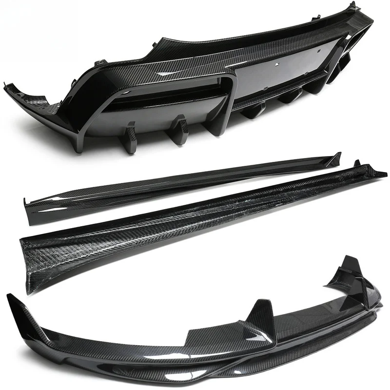 High Quality Shiny Matte Dry Carbon Fiber Body Kit Front Lip Side Skirts Rear Diffuser Exterior Parts For 2025+ Model Y Juniper