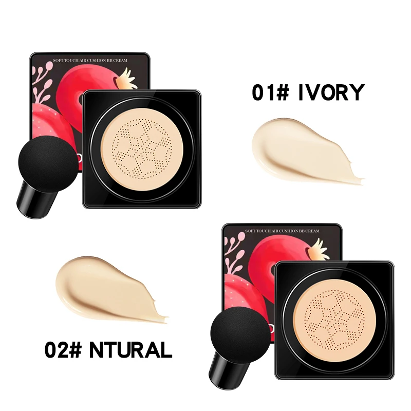 Mushroom Head Air Cushion BB Cream Foundation Cream for Face Makeup Concealer Air Cuhsion for Face Base with Whitening CC Cream