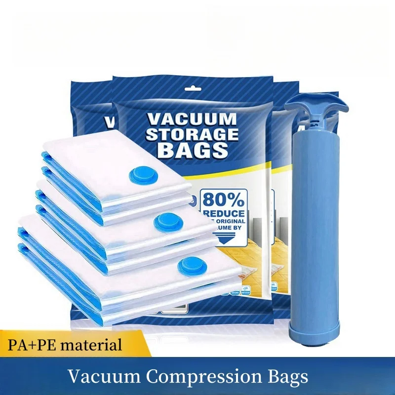 

3-8 Packs of Thickened Vacuum Compression Bags, Large Vacuum Quilt Vacuum Bag Storage Bags, Household Clothing Storage Bags