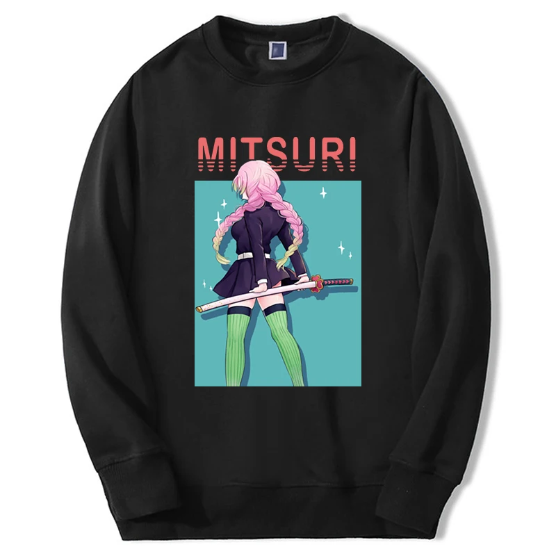 Demon Slayer Anime Hoodies Men/women Mitsuri Manga Kimetsu No Yaiba Graphic Sweatshirt Hip Hop Long Sleeve Moletom Tracksuit