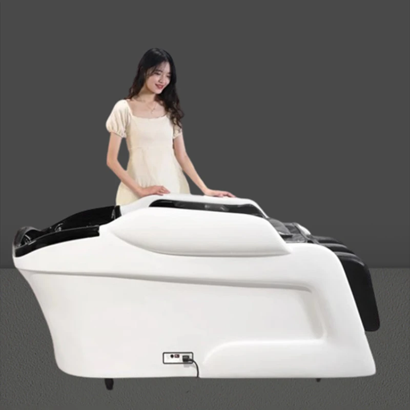 Mobile Shampoo Basin Chinese Spa Hair Wash Bed Salon Bowl Mobility Hairdressing Headspa Massage Table Water Washbasins XFY-157