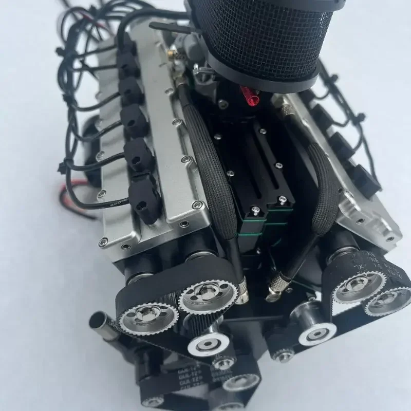 V12 Gasoline Engine Model Toys Can Start Four-stroke Internal Combustion Engine Displacement 72CC Engine Model Toys Gift