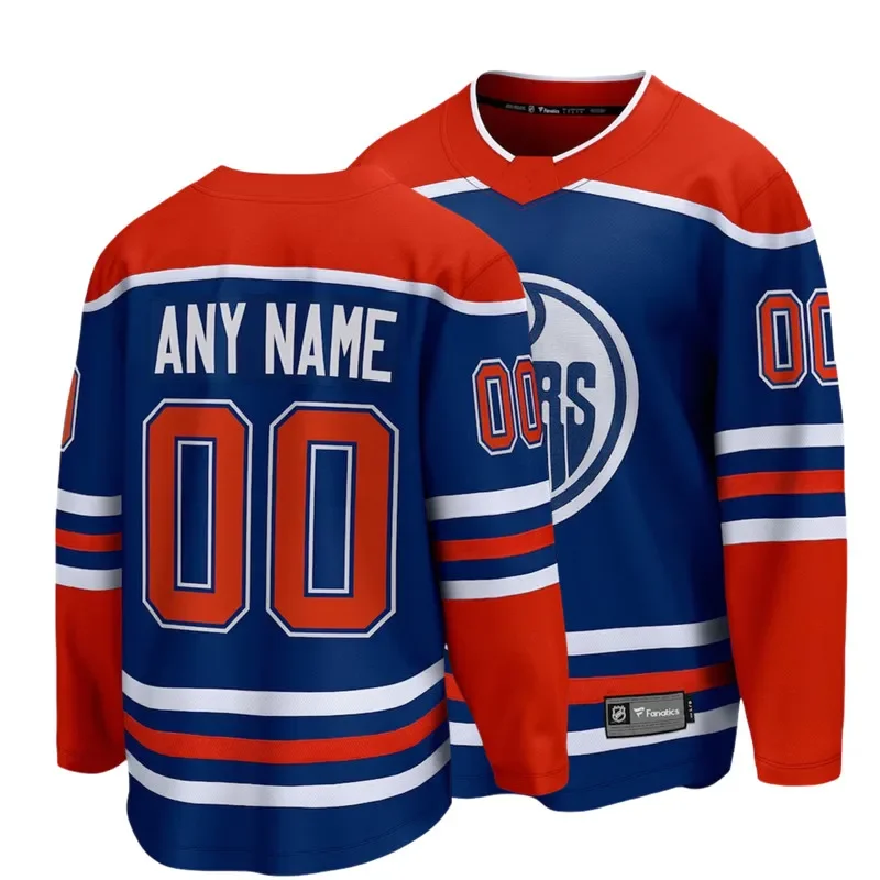 

Custom Edmonton Men Ice Hockey Jersey #97 Connor McDavid #74 Stuart Skinner #29 Leon Draisaitl #18 Zach Hyman S