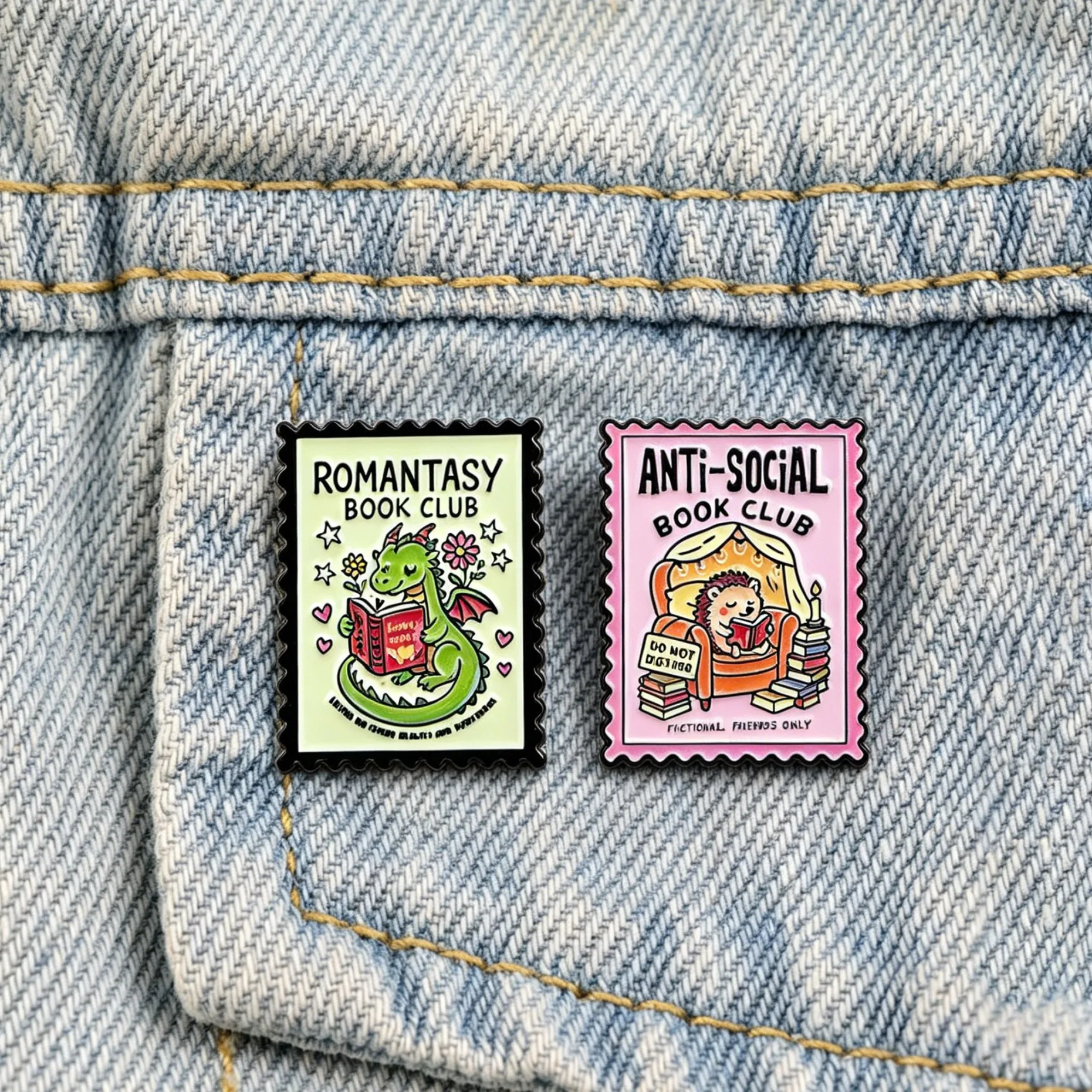Cute Book Lover Enamel Pins Romantasy Book Club Dragon Anti Social Lapel Brooches Reading Metal Badges Decor for Jacket Backpack