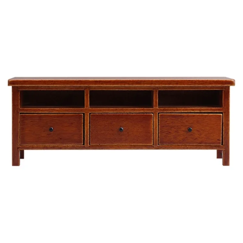 Armario para casa muñecas, cajón almacenamiento madera, juguete para juego imitación, muebles para sala