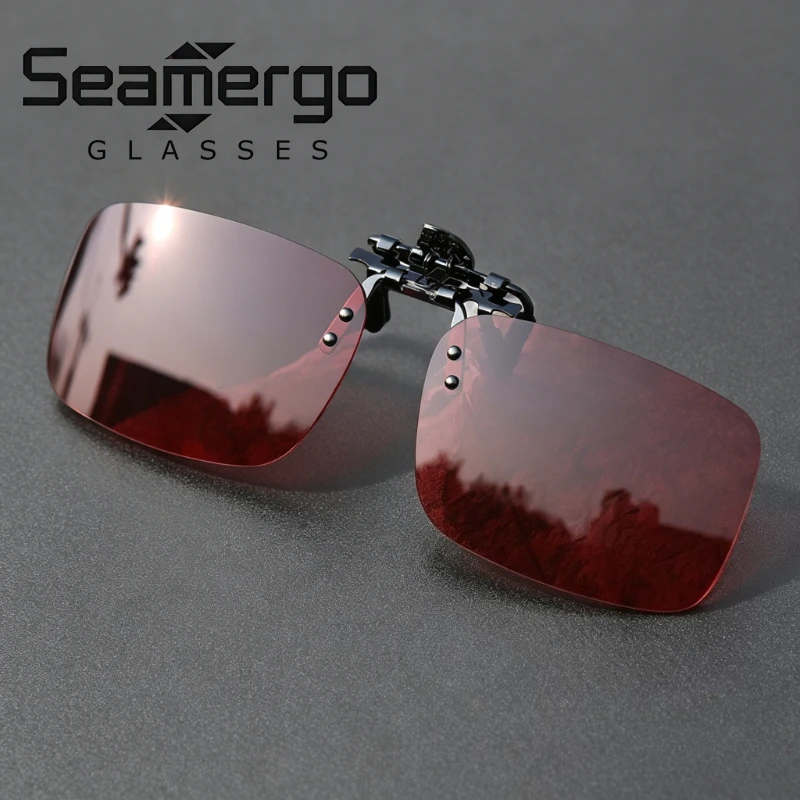 SEAMERGO 2026 Fishing Sunglasses Polarized Glasses Clip Red Lens Does Not Include The Glasses Frame UV Resistant Lunette