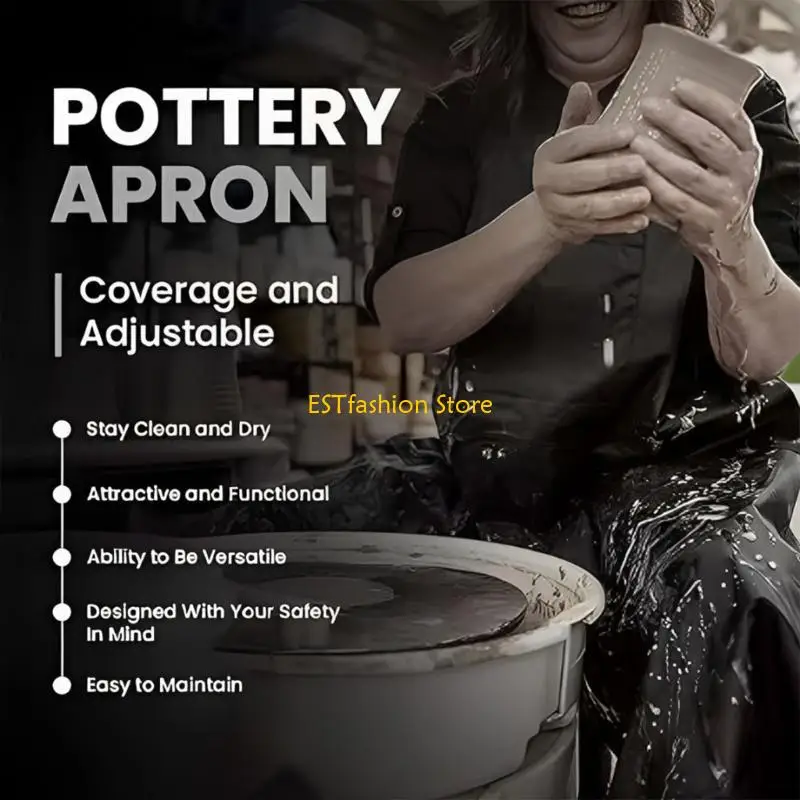 Y5GC Copertura completa Ceramica A Gparela Slitta Gambe Arte Apron Unisex Pinafore con tasca per creazione forti