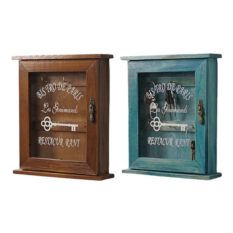 

Solid Wood Key Storage Box Wall Hanging Doorway Living Room Creati ve Home Finishing Decoration Entrance Key Storage Key Box