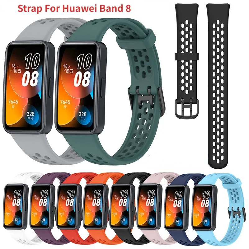 Pasek do Huawei Band 8 bransoletka silikonowa Sport Smartwatch TPU wodoodporna bransoletka miękka bransoletka dla Huawei Band 8 akcesoria pasek huawei band 8