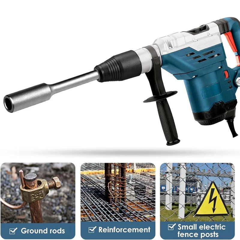 Driver de haste de aterramento SDS-MAX para kit de aço à terra de 5/8 e 3/4 polegadas, brocas de hastes, para Hitachi para durável-