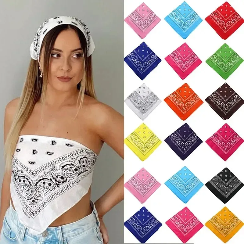 1/2PCs Hip Hop Bandana 23 styles man women fashion outdoor headbands hair band wrist hairwrap high quality hair accessories