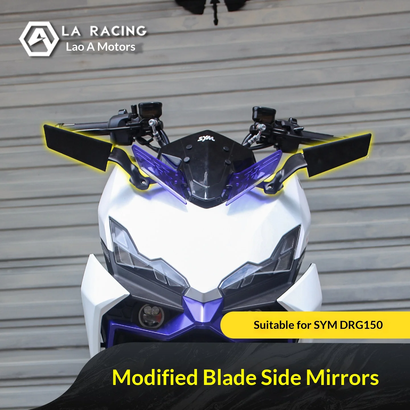 【Premium】For SYM DRG150 second-generation Dragon modification, blade side mirrors, forward-moving assembly, mirrors, windshi