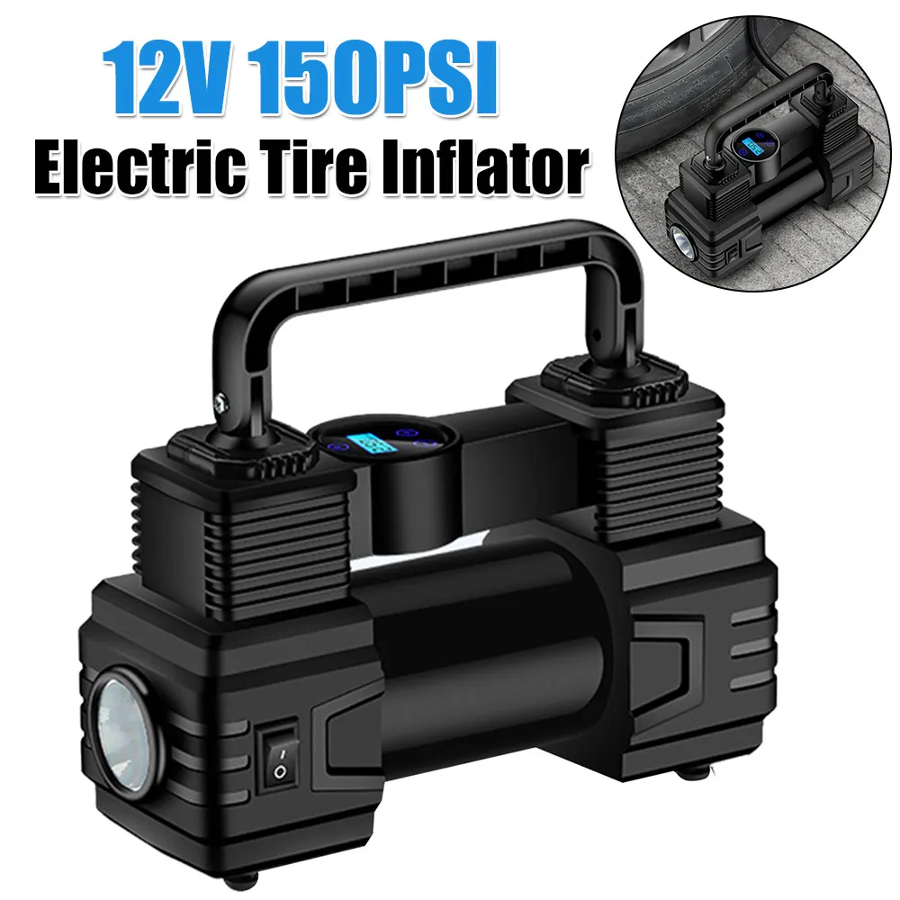 

Портативный воздушный компрессор 12В 150PSI с цифровым манометром, электрический автомобильный насос, сверхмощный портативный компрессор класса люкс
