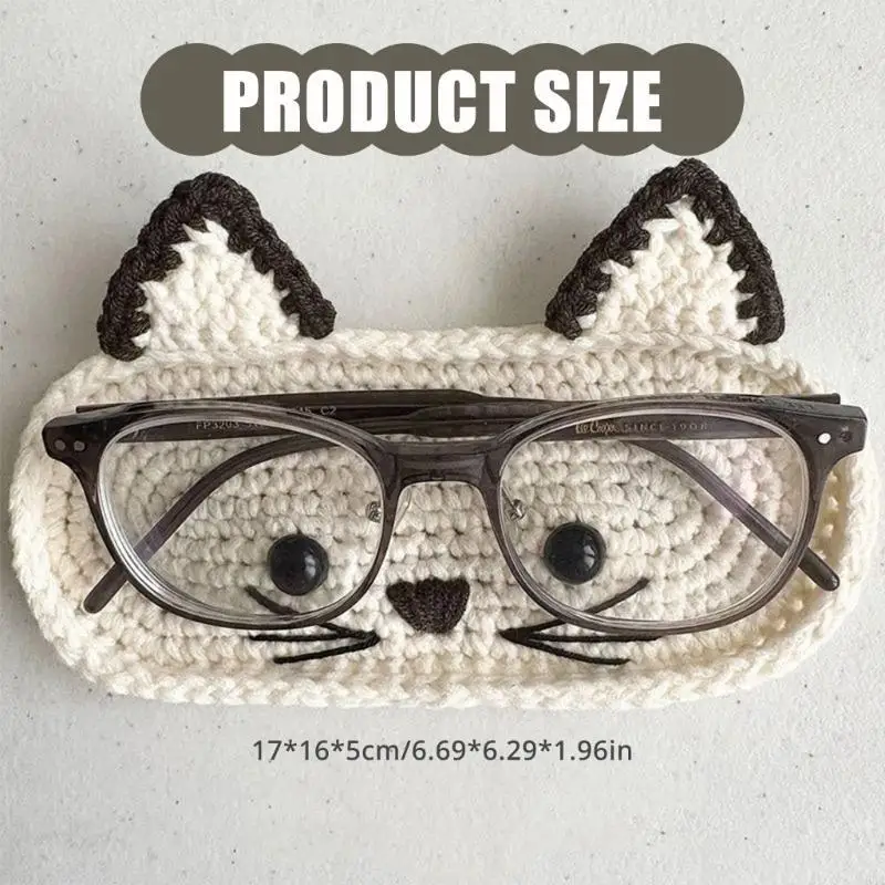 103c Animal Theme Glasses Case Case Soft Craft Organisers สำหรับ Home Office Decors
