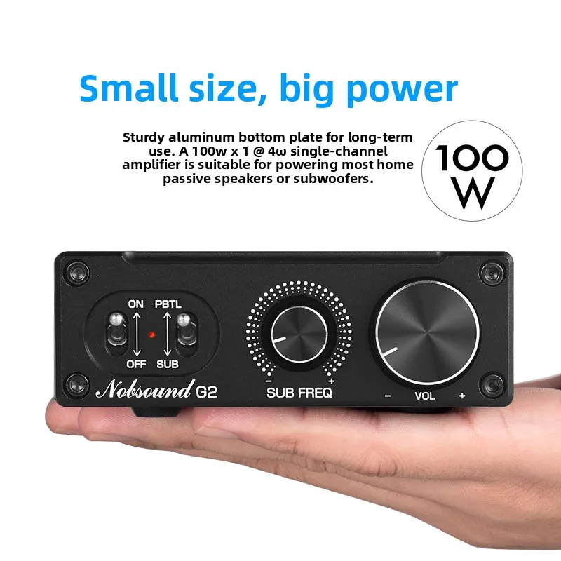 G2 100W HiFi Mono Subwoofer / Full Range Digital Power Amplifier Audiophile Amplifier with Gain