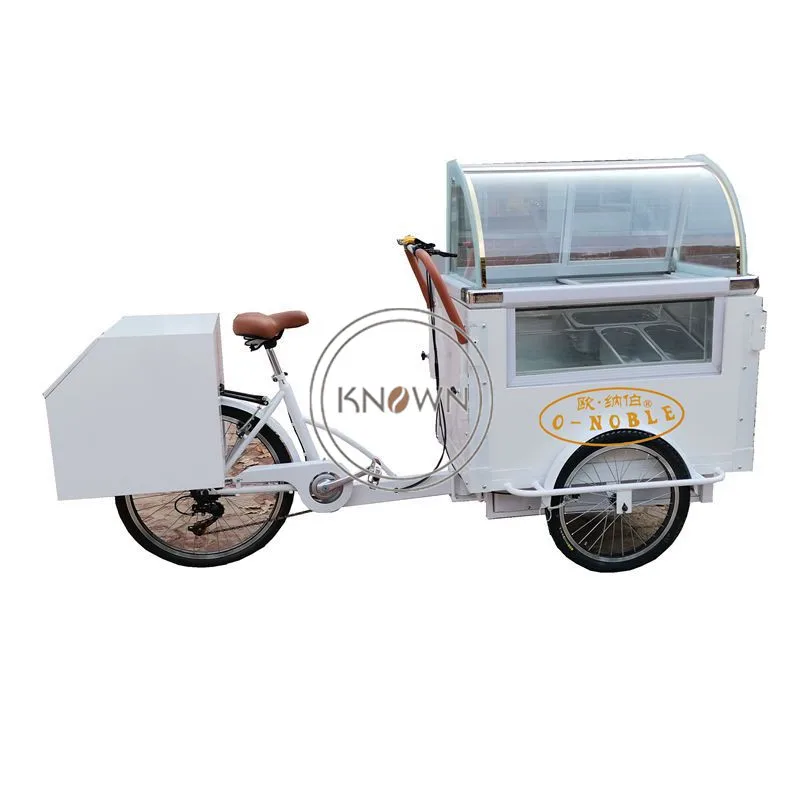 

Mobile Ice Cream Cargo Bike Beverage 3 Wheel Electric Drink Tricycle Coffee Cart Retail Adult Tricycles Bicycles