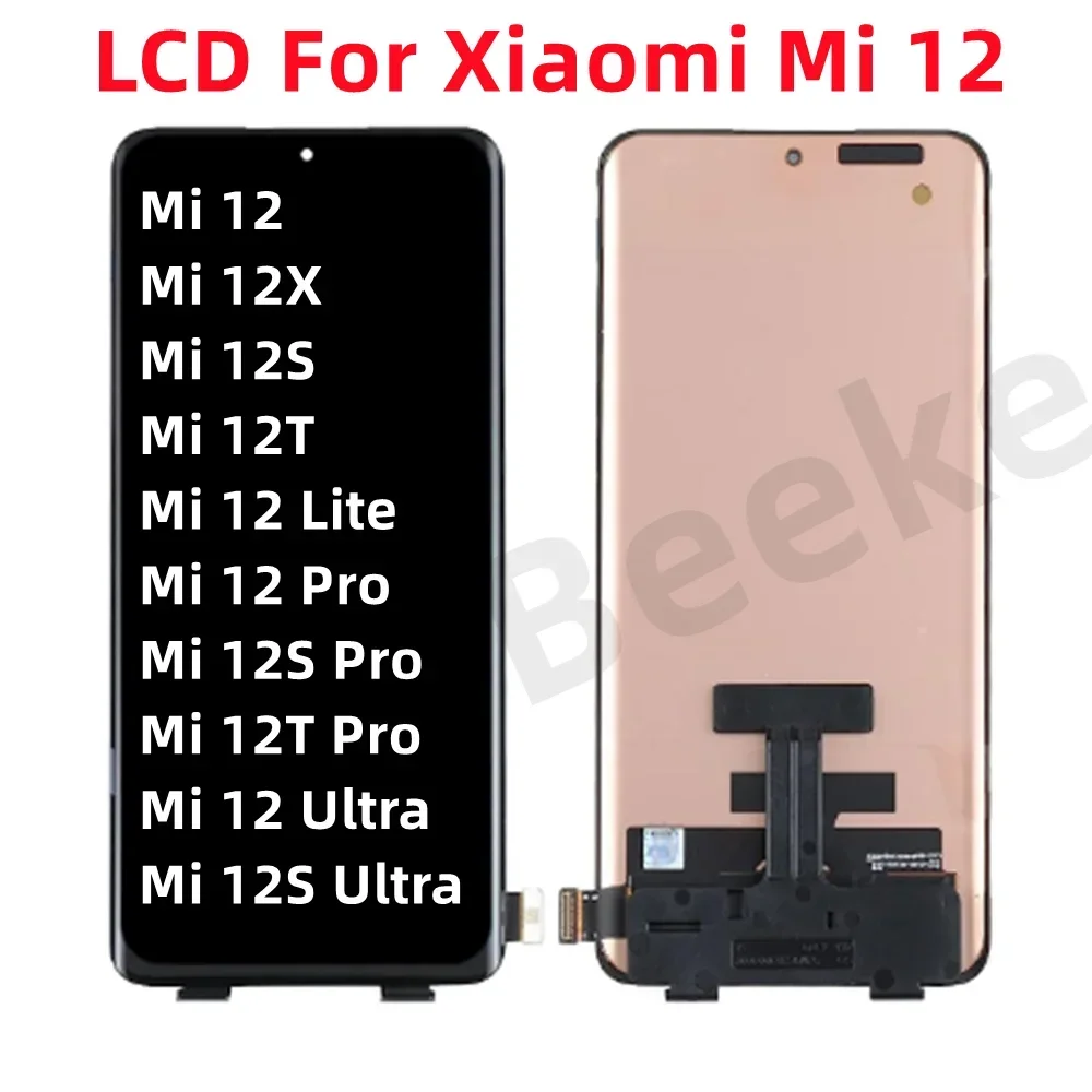 LCD Display TFT / Original For Xiaomi Mi 12 12T Pro 12S Ultra 12X 5G LCD Screen Touch Digitizer Panel Assembly Replacement