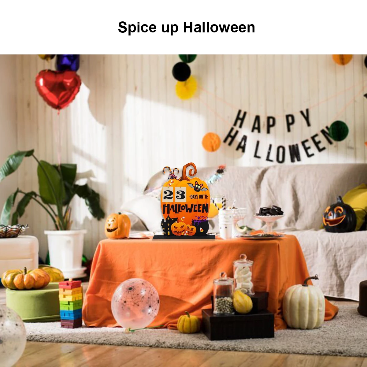 

Hallowmas Countdown Calendar Advent with Number for Kid and Family Spooky