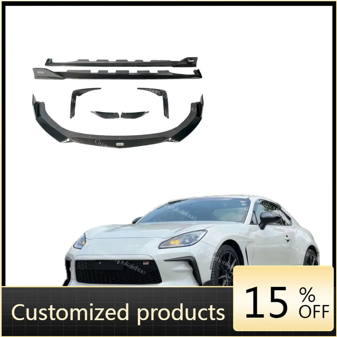 

Deren High QualityHgh Quality Carbon Fiber Toms Style Body Kit Front Lip Side Skirt Rear Diffuser for Toyotas GR86 BRZ 2022-2024