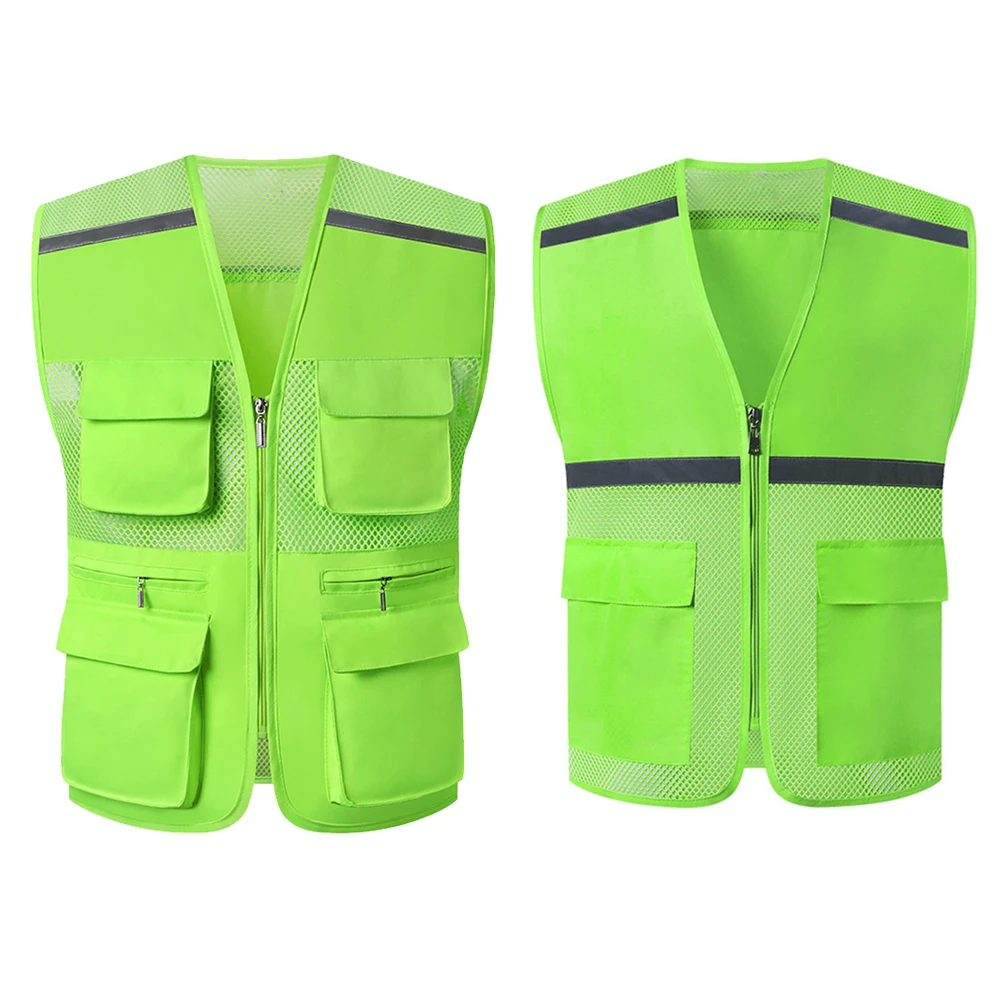 

Reflective Mesh Safety Vest High Visibility Man Working Clothes Summer Outdoor Breathable Volunteer Activity Safety Vests