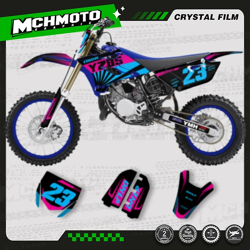 

MCHMFG на заказ мотоциклетные графические наклейки, комплект наклеек для YAMAHA YZ85 2015 2016 2017 2018 2019 2020 2021