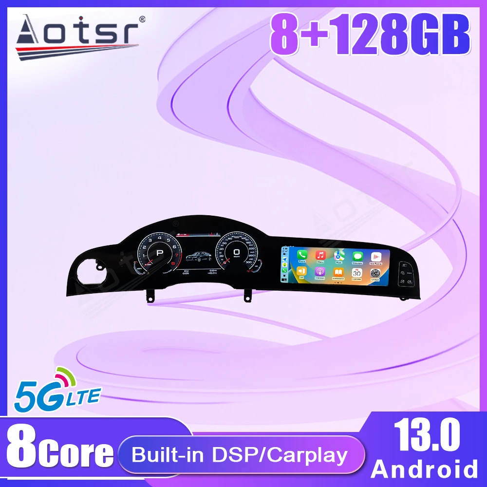 

10.25+12.3-дюймовый Android 13 Carplay Dual Screen для Audi A6 2005-2012, автомобильная мультимедийная стереосистема, радиоплеер, GPS-навигация, Carplay Auto