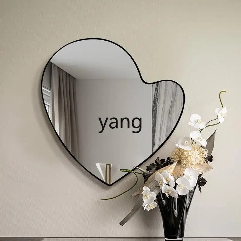 Lhh makeup mirror irregular minimalist wall-mounted mirror living room entrance mirror