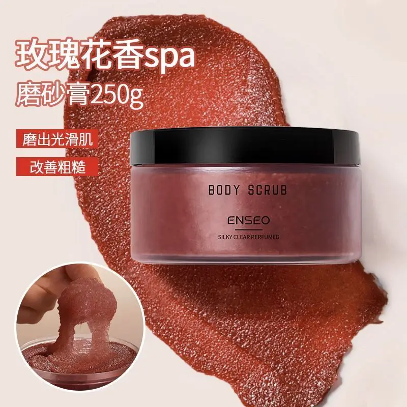 

Rose Body Scrub Deep Cleansing Exfoliating Scrub Dead Skin Remover for Silky Finish Softening Skin​ 250g
