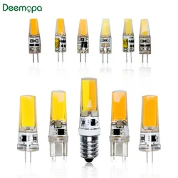 Lampadina Led G4 G9 E14 3W 6W AC/DC 12V 220V lampada COB in Silicone a risparmio 360 angolo del fascio sostituire lampadario faretto luce alogena