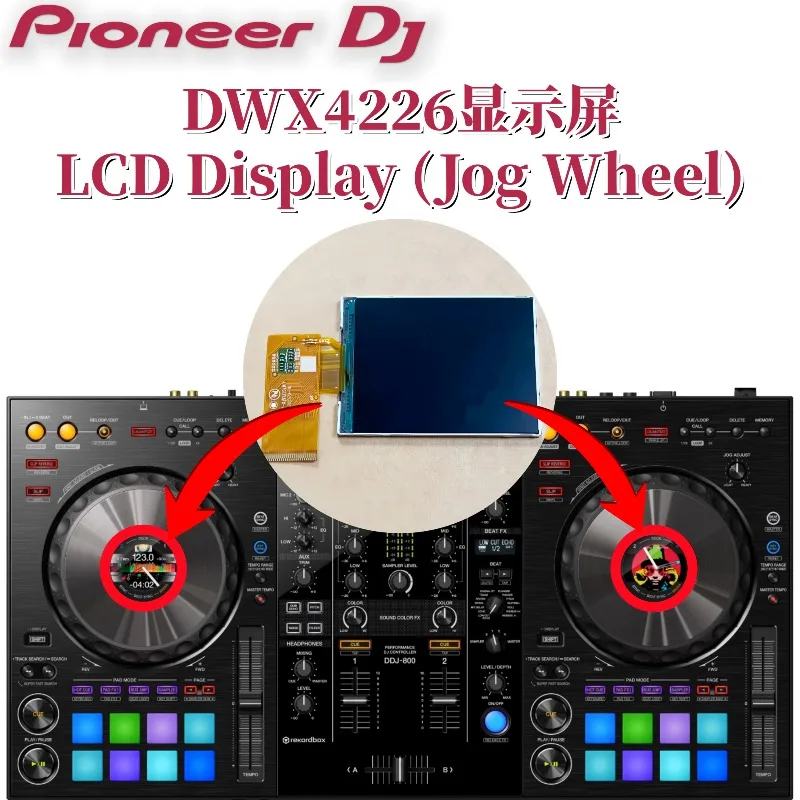Pioneer ddj800 controller turntable internal display lcd screen dwx4226 external lens dah3233
