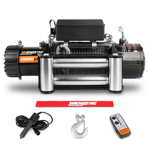 MNEMOSYNE Electric Winch with a Capacity of 13000/5000/4500/3000 Lbs, Featuring Both Synthetic And Steel Ropes, Suitable