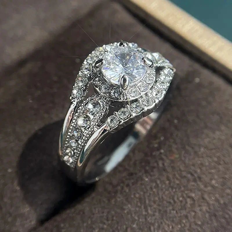 خواتم أحجار كريمة اصطناعية لامعة ، خواتم خطوبة عصرية وفاخرة ، عبر الحدود ، التجارة الإلكترونية ، بيع #2