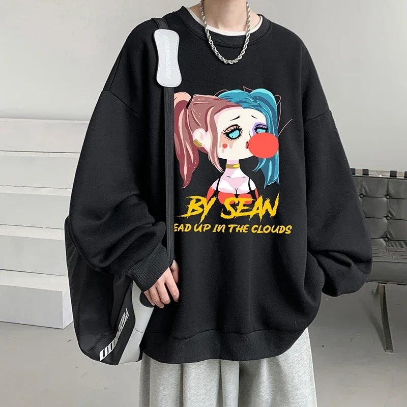 Men's Oversized Hoodie Autumn Fashion Girl Print Off White Hoodies Oversize for Men 5XL Unisex Casual Wear Male Sweatshirt