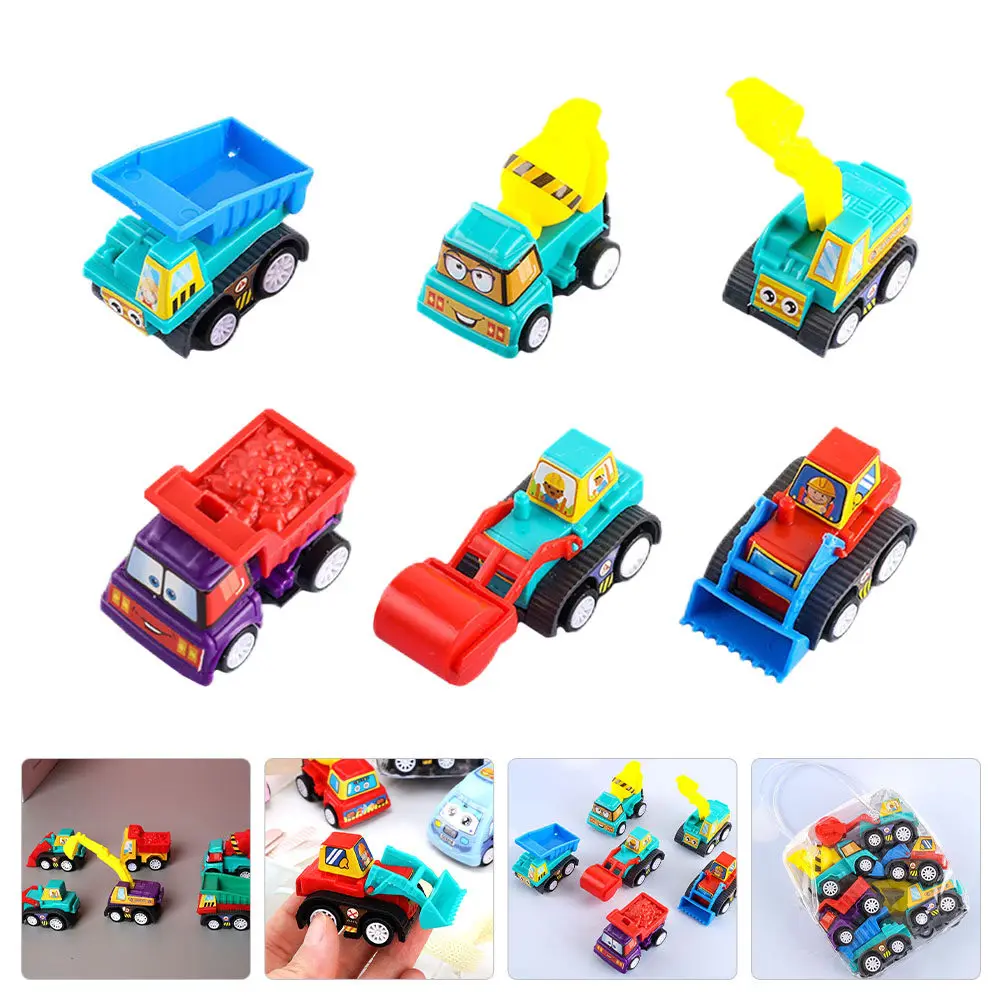 

6Pcs Interactive Pull Back Car Assortment for Children Stimulates Thinking Creativity Fun Learning Tool Birthday Holiday Reward