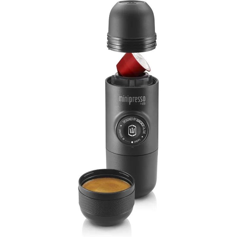 Minipresso NS, Portable Espresso Machine, Compatible Original NS Capsules, Travel Coffee Maker