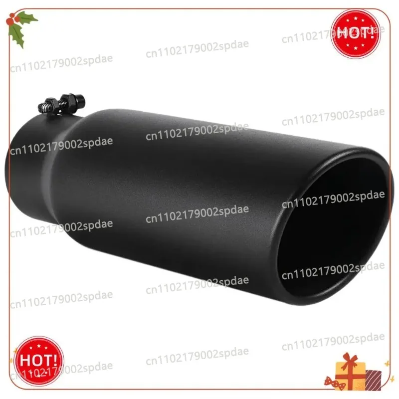 Durable-3 Inch Black Exhaust Tip, 3 Inch Inside Diameter Exhaust Tailpipe Tip For Truck, 3 X 4 X 12 Inch Bolt/Clamp On Design