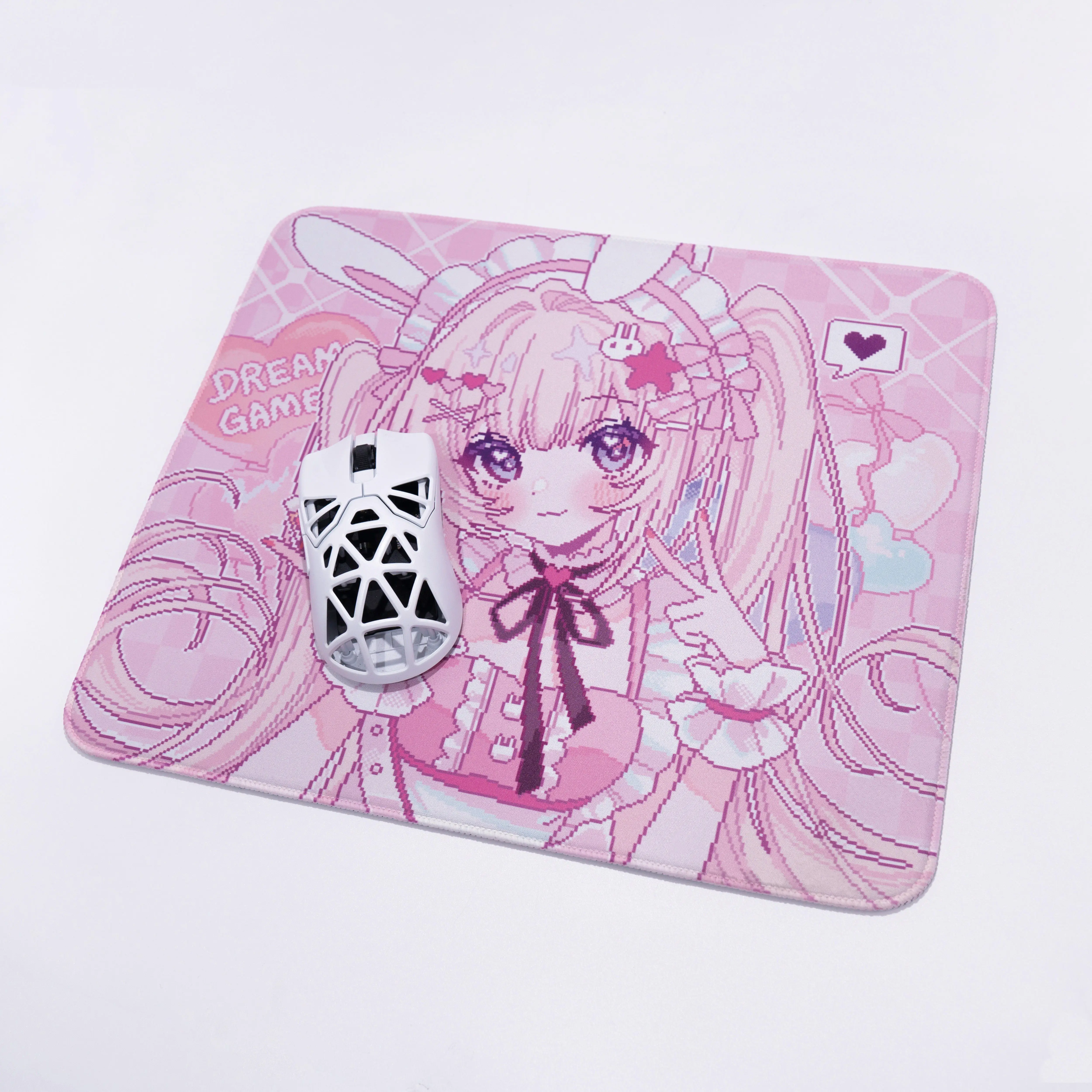 DreamGamer Una v3 Luv Pixel Art Anime Mouse Pad Smooth Fine Surface Neutral Cloth Desk Mat Professional FPS Gaming Mousepad